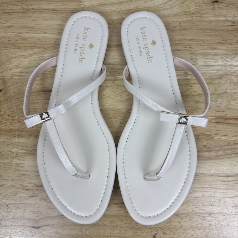 Kate Spade New York Peplum Sandals White Size 9.5 NEW Without Box